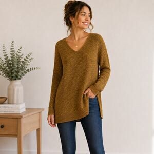 Old Navy Tunic Sweater Women's Size S NWT Mustard Casual Earthy Comfy Boho-chic